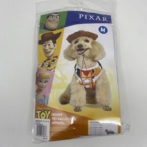 Pixar Toy Story Woody Dog Pet Halloween Costume Apparel Cowboy Hat Size Medium M